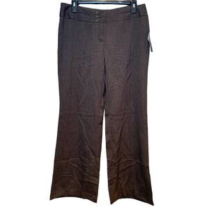 New Apt 9 8 Petite 8P Ava Fit Brown Polyester Blend Long Career Work Pants